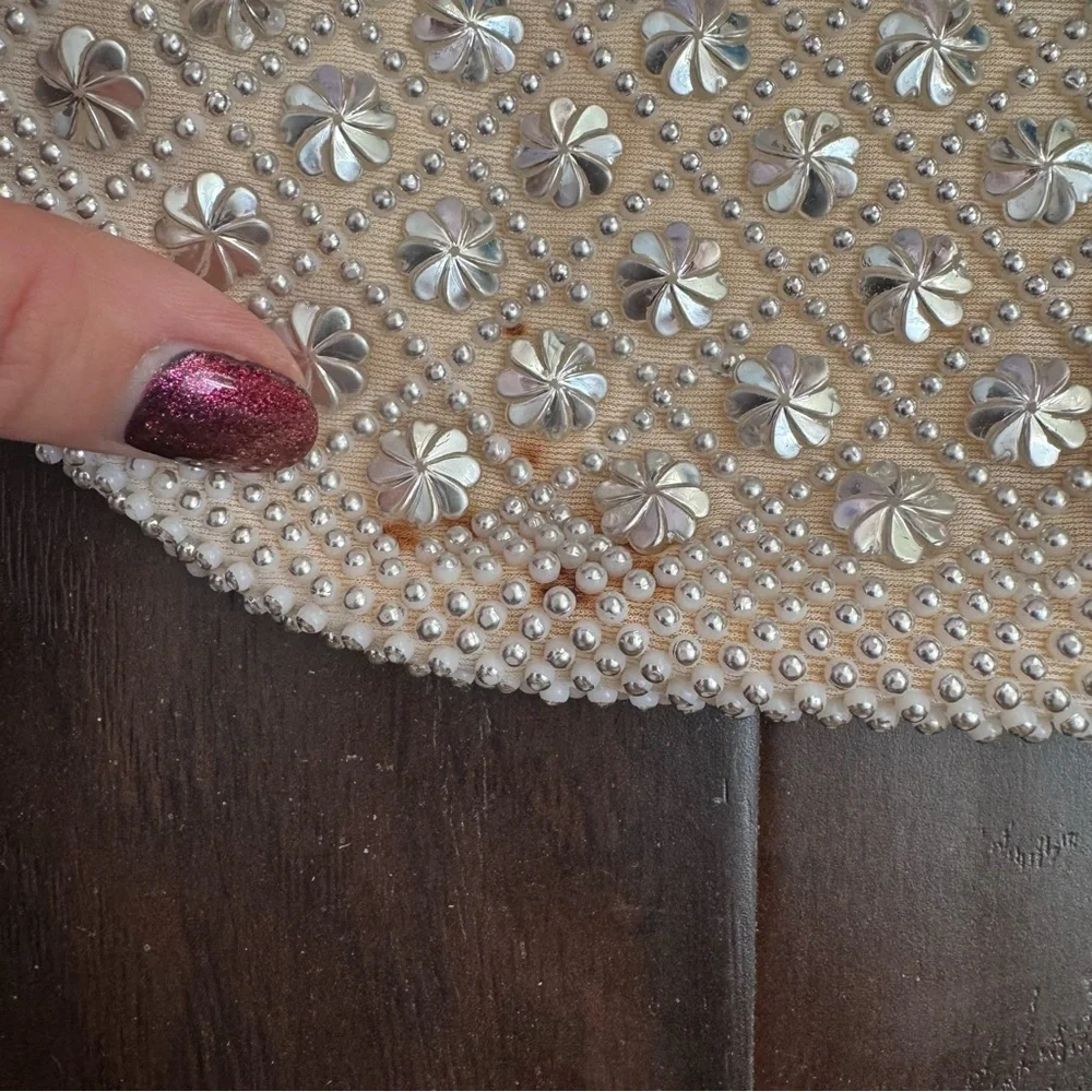 Vintage handmade beaded clutch/mini purse Fairycore glam - Picture 5 of 8